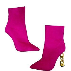 JEFFREY CAMPBELL pink calfskin boots